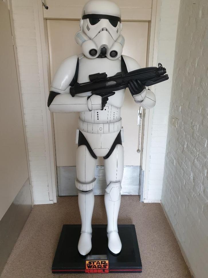 STAR WARS rebels STORMTROOPER life size statue OXMOX, Verzamelen, Star Wars, Gebruikt, Actiefiguurtje, Ophalen