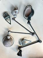 Twee Jielde bureaulampen (grijs en groen) in vintage staat, Ophalen, Gebruikt, Industrieel, Metaal