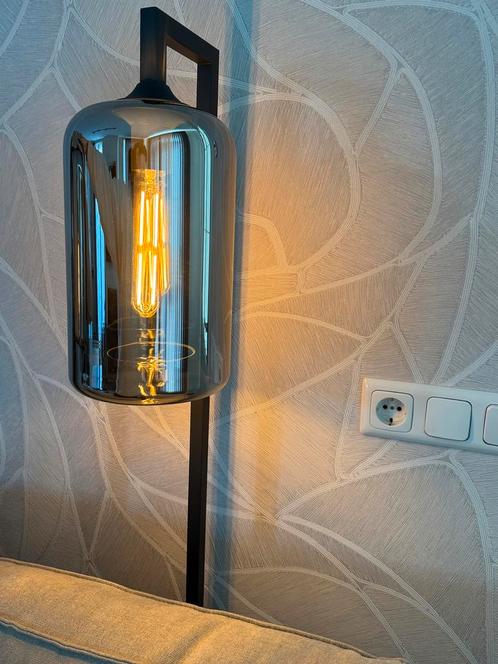 ETH The John Zwarte Vloerlamp Met Rookglas NIEUW IN DOOS!, Huis en Inrichting, Lampen | Vloerlampen, Nieuw, 100 tot 150 cm, Metaal