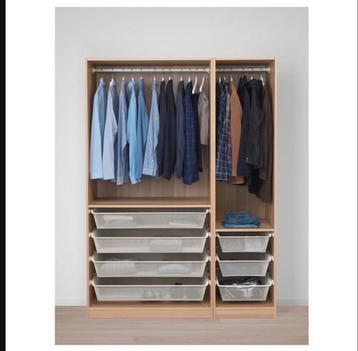 IKEA Pax Forsand Kledingkast - Kalkverf bewerkt - afbeelding 2