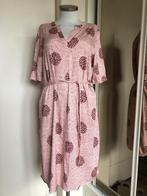 zomerjurk Junarose 42 bordeauxrood/koraal/off-white, Junarose, Maat 42/44 (L), Ophalen of Verzenden, Zo goed als nieuw