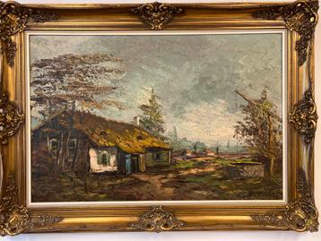 Schilderij: Landschap met boerderij beschikbaar voor biedingen