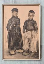 Litho Volendamse jongens, Antiek en Kunst, Ophalen of Verzenden