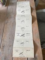 Antieke uitvouwkaart tekeningen vliegtuig oa Amiot / Brequet, Verzamelen, Luchtvaart en Vliegtuigspotten, Ophalen, Zo goed als nieuw