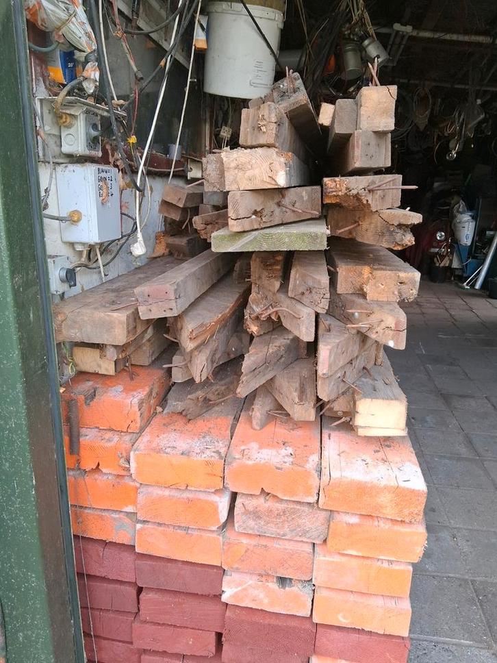 gordingen en loods hout grenen, Doe-het-zelf en Verbouw, Hout en Planken, Gebruikt, Balk, Grenen, 250 tot 300 cm, 25 tot 50 mm
