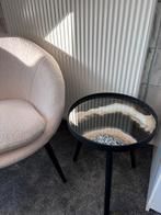 Handgegoten bijzettafel 40x49 cm, 45 tot 60 cm, Minder dan 55 cm, Verzenden, Rond