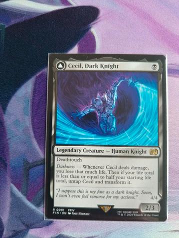 Cecil, Dark Knight. Magic: the Gathering NM. Final Fantasy.  beschikbaar voor biedingen
