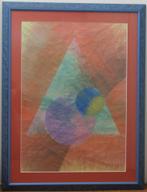 Schilderij in lijst, Ophalen, Gebruikt, Schilderij, 75 cm of meer