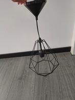 Hanglamp industriële look, zwart draadstaal, Huis en Inrichting, Lampen | Hanglampen, Gebruikt, Ophalen of Verzenden, Industriële look
