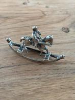 Kind op hobbelpaard 925 zilver, Antiek en Kunst, Antiek | Goud en Zilver, Ophalen of Verzenden, Zilver