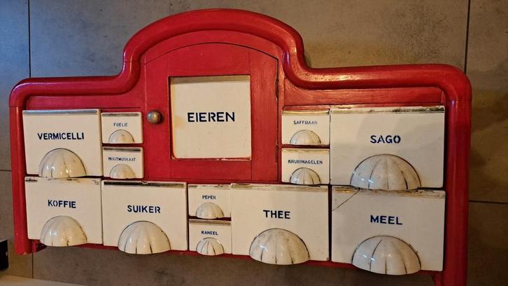 Antiek  / Vintage kruidenrek, Huis en Inrichting, Woonaccessoires | Memoborden, Gebruikt, Ophalen