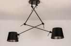 Zwarte Rietveld Plafondlamp met Verstelbare Armen, Huis en Inrichting, Lampen | Hanglampen, Ophalen, Zo goed als nieuw, Metaal