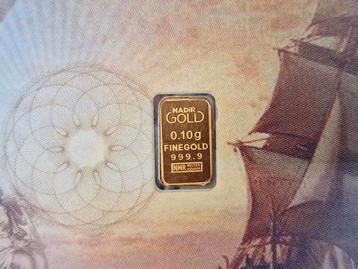 0.1g Nadir Goldbaar 999.9 Fijn Goud beschikbaar voor biedingen