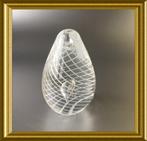 Mooie presse papier/ paperweight met witte spiraal, Ophalen of Verzenden