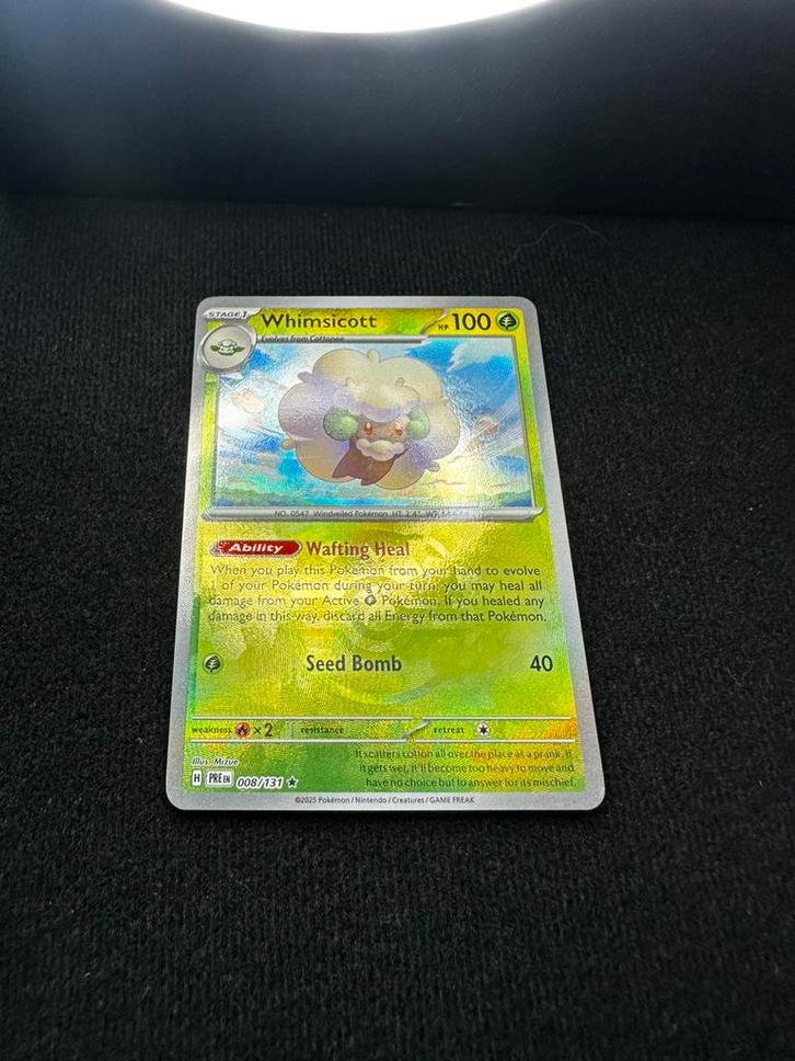 Pokemon Whimsicott 008/131 Masterbal, Hobby en Vrije tijd, Verzamelkaartspellen | Pokémon, Zo goed als nieuw, Meerdere kaarten