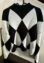 Trui sweater Devided Maat L Zwart wit geruit ruiten kleding, Divided, Verzenden, Zwart, Maat 42/44 (L)