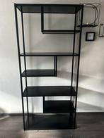 Vakkenkast zwart staal, Huis en Inrichting, Ophalen, Zo goed als nieuw, Minder dan 150 cm, 150 tot 200 cm