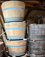 Bloembak half wijnvat whiskyvat palmboom vijvertje waterbak, Tuin, Gerard Krale, Rond, Nieuw