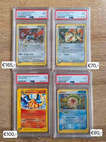 PSA Graded Pokemon slabs kaarten PSA 10 9 8 7 6  beschikbaar voor biedingen