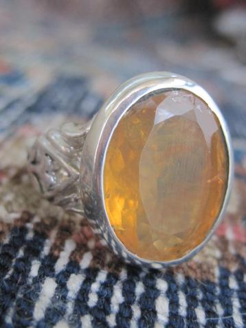 Opaal Mexico 10 krt zeldzaam zilver ring en Design zegelring beschikbaar voor biedingen