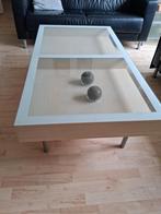 Salontafel IKEA met glasplaat Magiker, nog heel mooi!, Ophalen, Gebruikt, Modern, Rechthoekig
