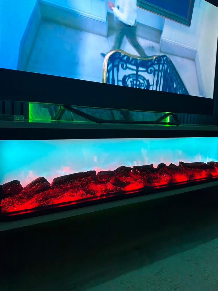 TV meubel met sfeerhaard, Huis en Inrichting, Kachels, Nieuw, Vrijstaand, Bio-ethanolhaard, Elektrisch, Ophalen