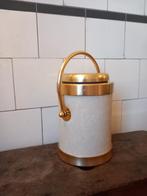 vintage ijsemmer bucket ijsblokje thermos goud wit regency, Ophalen