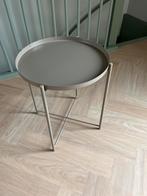 IKEA GLADOM bijzettafel donkergrijs-beige, Huis en Inrichting, Minder dan 55 cm, Rond, Zo goed als nieuw, Ophalen