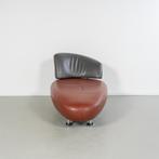 1x Leolux Kikko Chaise Longue Links Rood/Antraciet - Chroom, Niet ingevuld, Eenpersoons, Niet ingevuld, Ophalen of Verzenden