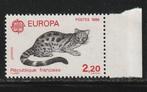Verenigd Europa 1986 - Frankrijk - Genetkat en Vleermuis, Ophalen of Verzenden, Postfris, Dier of Natuur