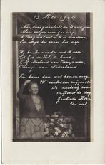 Koningin Wilhelmina met gedicht, 1940, Verzenden, Zo goed als nieuw, Nederland, Kaart, Foto of Prent