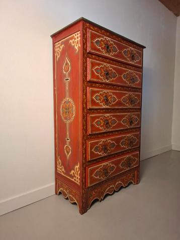Vintage Ladekast Marokkaanse kast Volkskunst beschikbaar voor biedingen