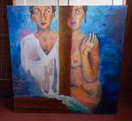 schilderij, Huis en Inrichting, Woonaccessoires | Schilderijen, Tekeningen en Foto's, Ophalen, Gebruikt, Schilderij, 75 cm of meer