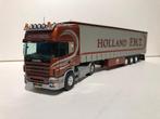 Scania 4 Topline + Tautliner Frank Maas Code 3 1:50, Hobby en Vrije tijd, Ophalen of Verzenden, Zo goed als nieuw, Bus of Vrachtwagen