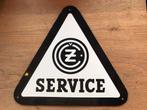 CZ Service emaille reclamebord, Ophalen of Verzenden, Gebruikt, Reclamebord