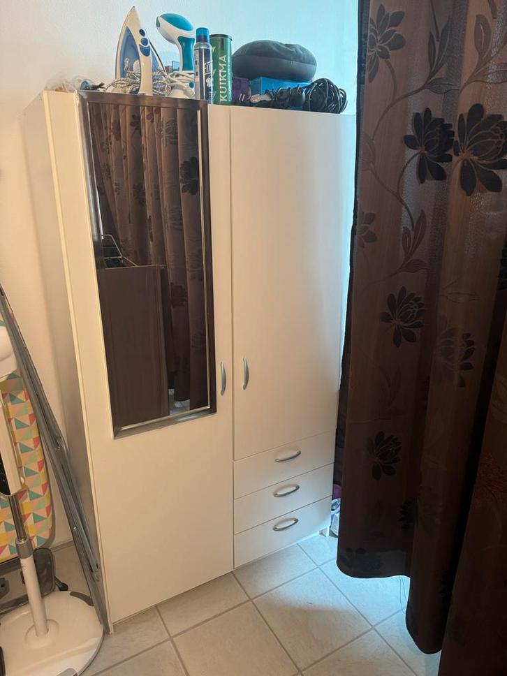Kledingkast met 2 deuren en 3 lades, Huis en Inrichting, Kasten | Kledingkasten, Gebruikt, 150 tot 200 cm, 50 tot 100 cm, 50 tot 75 cm
