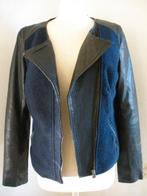 MAISON SCOTCH jack jas blauw wol met leer maat 3 - L, Ophalen of Verzenden, Zo goed als nieuw, Maat 38/40 (M), Blauw