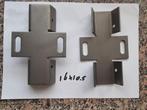 RVS DAKPLAAT STEUNEN  GOLFDAK 15 STUKS  10,5CM.            X, Doe-het-zelf en Verbouw, Dakpannen en Dakbedekking, Zwart, Nieuw