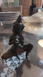 Antiek bronzen beeldje van een muzikant, Ophalen of Verzenden