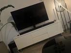 Wit Tv dressoir, Huis en Inrichting, Kasten | Dressoirs, Ophalen, Kunststof, Gebruikt, 100 tot 150 cm