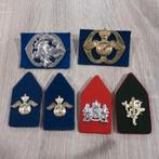 Set embleem baret kraag kraagstukken o.a. Aan en Afvoer, Ophalen of Verzenden, Landmacht, Nederland, Embleem of Badge