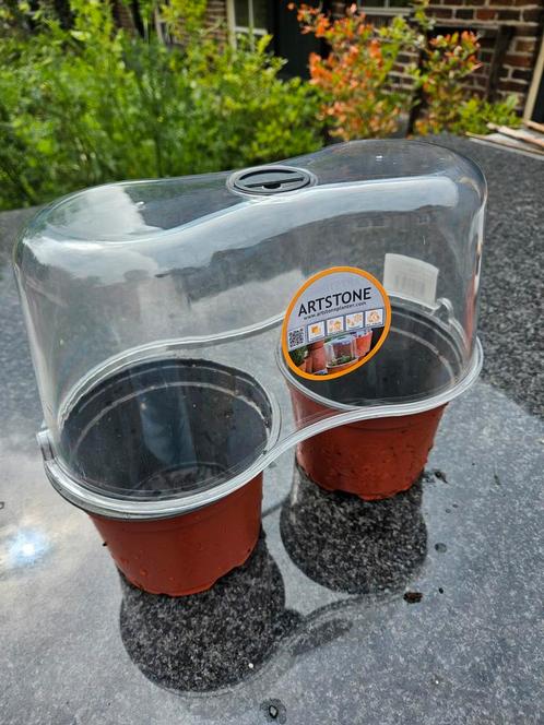 Nieuwe Artstone kweekdeksels Dome Claire, Tuin en Terras, Bloempotten, Nieuw, Kunststof, Binnen, Balkon, Tuin, Minder dan 40 cm