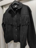 Gitzwart vest met franjes M-L oversized Ibiza boho sliertjes, Zwart, Maat 42/44 (L), Nieuw, Ophalen of Verzenden