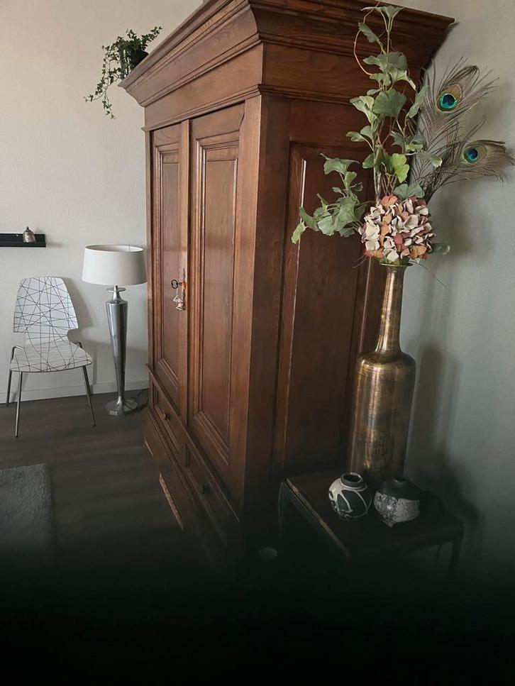 Antieke Eikenhouten Kast - Prachtstuk!, Huis en Inrichting, Kasten | Buffetkasten, Gebruikt, 150 tot 200 cm, 150 tot 200 cm, 50 tot 75 cm
