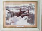 Mooie oude ingelijste militaria prent van een Lancaster., Antiek en Kunst, Ophalen of Verzenden