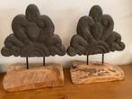 PTMD stenen ornamenten op drijfhouten voet, Ophalen of Verzenden, Gebruikt