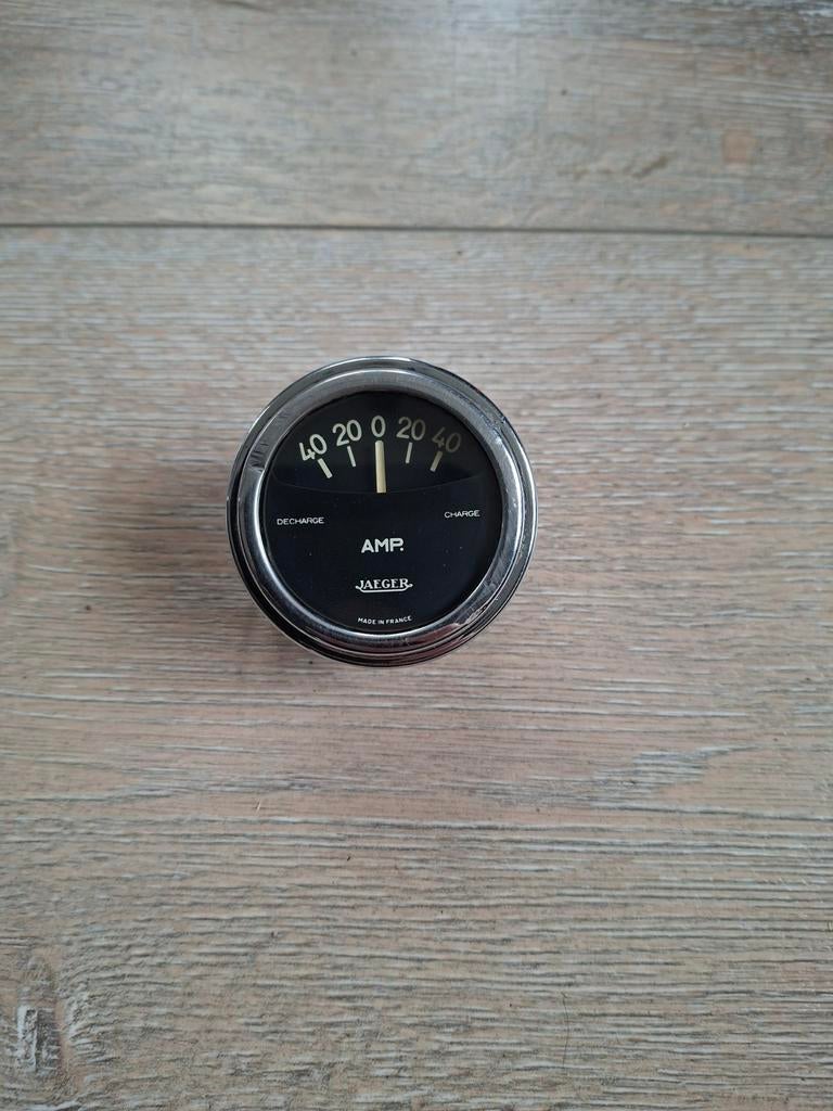 Vintage amperemeter Jaeger inbouw jaren '60  52mm, Auto-onderdelen, Ophalen, Gebruikt, Alfa Romeo