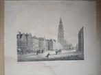Prent Groningen St. Martintoren, Antiek en Kunst, Ophalen of Verzenden