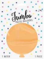 Jumbo Ballon - Perzik - 1mtr, Ophalen of Verzenden, Nieuw, Versiering, Verjaardag