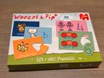 Woezel en Pip puzzel 36 puzzelparen abc en 123, Kinderen en Baby's, Ophalen of Verzenden, 10 tot 50 stukjes, Zo goed als nieuw